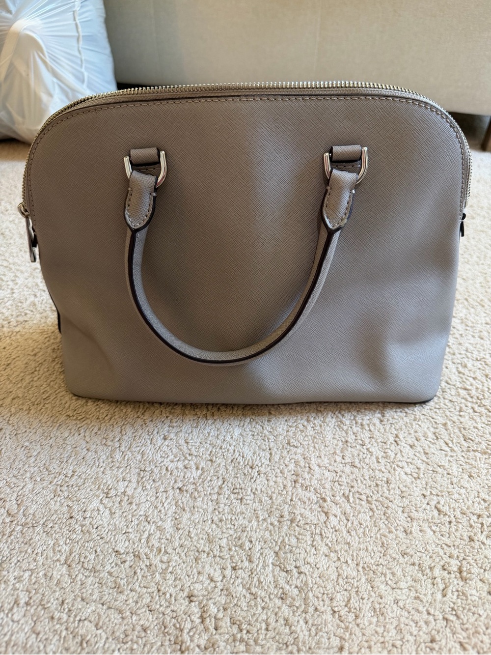 Michael Kors Gray Dome Saffiano Satchel - Picture 3 of 7
